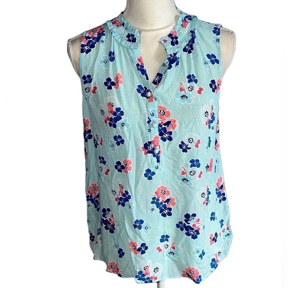 Talbots Ruffle Trim Shell Top!